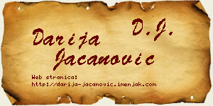 Darija Jacanović vizit kartica